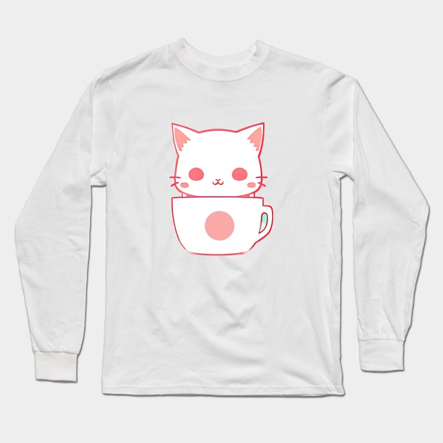 Teacup Kitten Long Sleeve T-Shirt by FusRohDuh